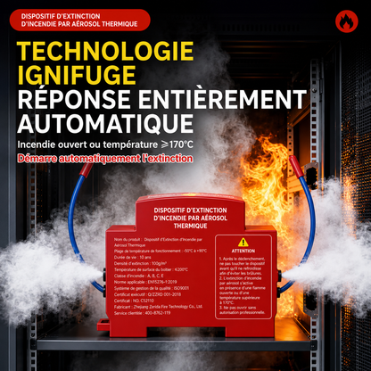 Dispositif automatique d’extinction d’incendie par aérosol à activation thermique