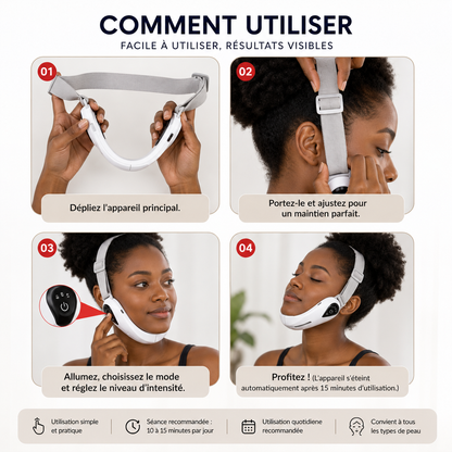 HexoLift™ – Appareil EMS de Lifting Facial et d'Affinement du Visage