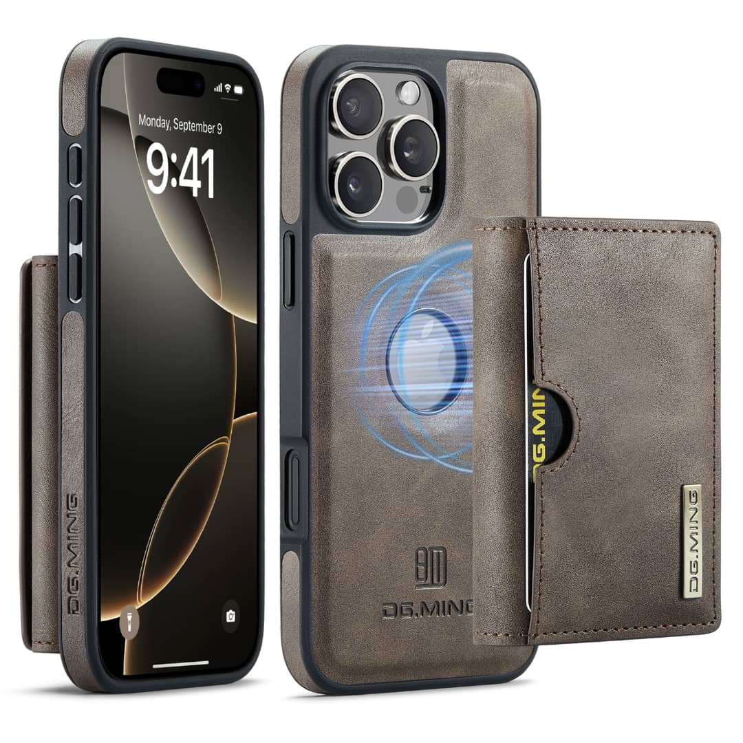 Ultra Premium Pochette+Portefeuille en Cuir 2-en-1 Pour iPhone et Samsung