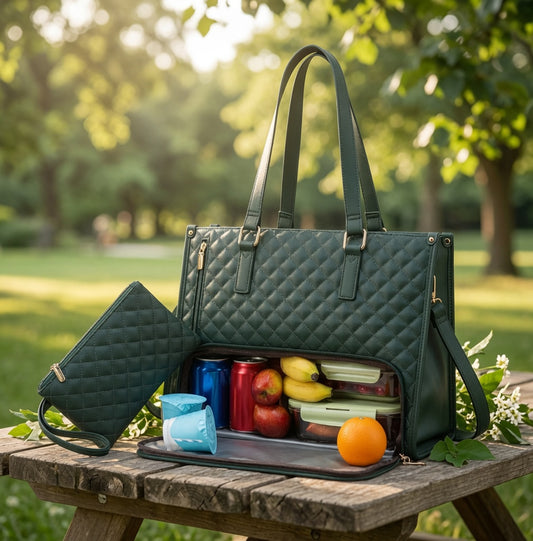La Parisienne™ | Sac Isotherme 3-en-1 pour Femme – Ordinateur, Repas & Sac à Main