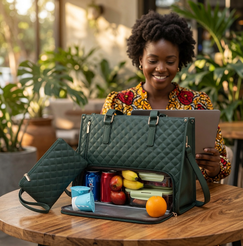 La Parisienne™ | Sac Isotherme 3-en-1 pour Femme – Ordinateur, Repas & Sac à Main
