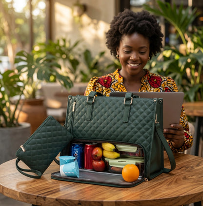 La Parisienne™ | Sac Isotherme 3-en-1 pour Femme – Ordinateur, Repas & Sac à Main